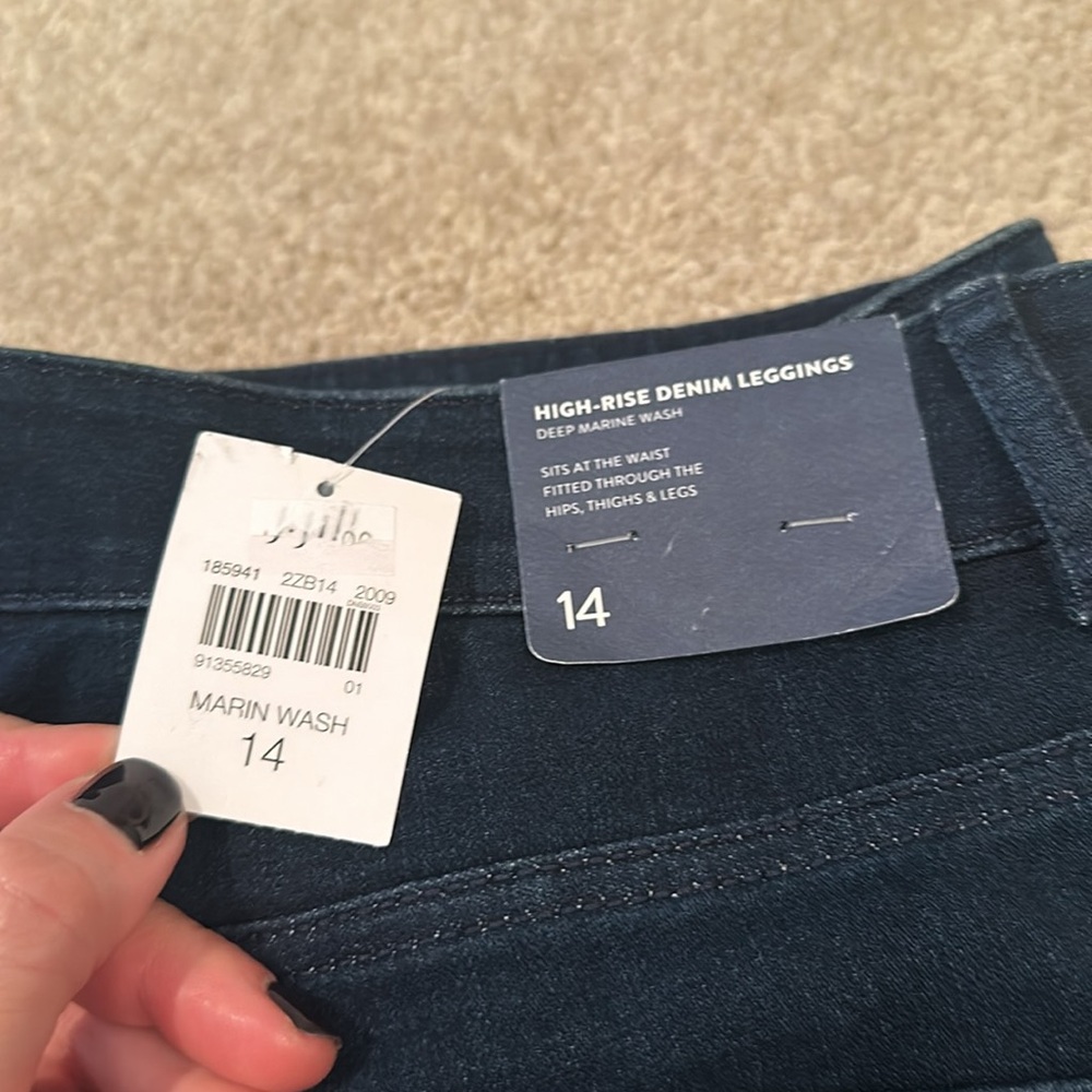 J Jill high rise denim jeggings - Picture 3 of 7